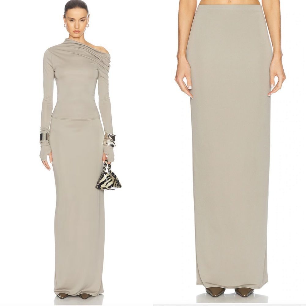 NEW HELSA Matte Jersey Slim Skirt